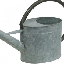 Artikel Vintage vattenkanna i metall, silvergrå, snygg trädgårdsdekoration, blomvas, L53cm H29cm