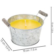 Artikel Citronella utomhusljus i hink: Stämningsfull belysning och insektsmedel, 15 cm