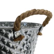 Artikel Zinkskål rund med rephandtag Ø25cm H14cm
