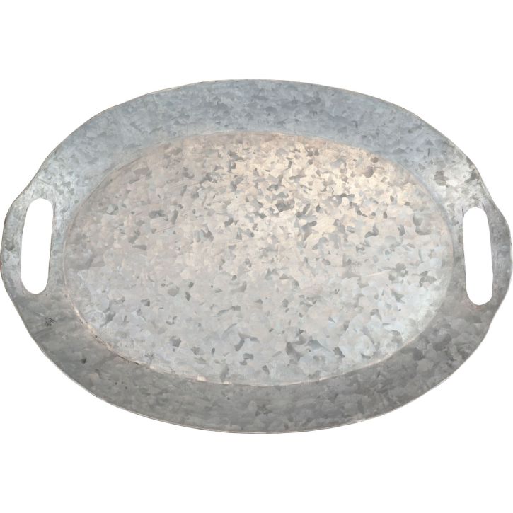 Artikel Dekorativ bricka oval metallbricka zinkbricka 47×34×3cm