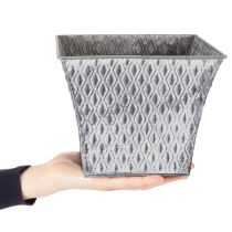 Artikel Zinkkruka med diamantmönster, H15cm
