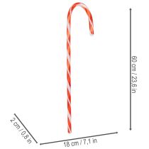 Artikel Konstgjord polkagris juldekoration 60cm 3st