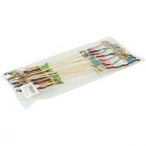 Artikel Dvärgdekoration med blomblompropp trä 4×10,5cm 12st