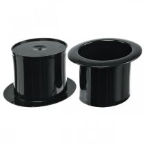 Artikel Dekorationscylinder, nyårsdekoration, hatt för plantering, plantering Nyår Svart H5cm L12cm 20 st