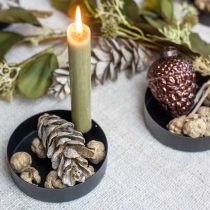 Cypresskottar natur, juldekoration, guldpläterade hantverkskottar Ø2–3cm H2,5–3,5g 330g