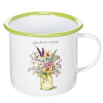 Artikel Dekorativ mugg/kruka, emaljerad, Ø11,5 cm H10 cm