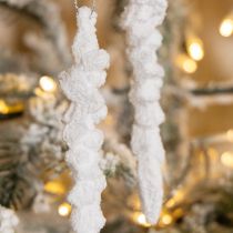 Artikel Istappsdekoration snötäckt julgransdekoration 14cm 4 stycken