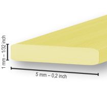 Artikel Aluminium platt tråd guld 5mm 10m
