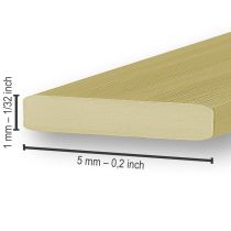 Artikel Plattråd i aluminium guld 5 mm x 1 mm 2,5 m
