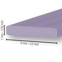 Artikel Aluminium platttråd lavendel 5mm 10m