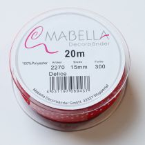 Artikel Band med prickmönster för mångsidig säsongsinslagning av presenter, 1,5 cm brett, 20 m långt