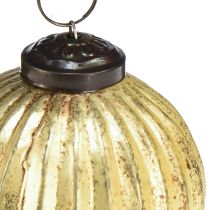 Artikel Trädkulor guld Julkulor glas Ø7cm H7,5cm 6st