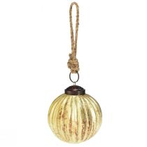 Artikel Trädkulor guld Julkulor glas Ø7cm H7,5cm 6st
