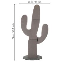 Artikel Blommig kaktusfigur i skum, svart, 38 cm x 74 cm