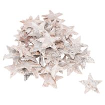 Artikel Björkstjärnor mini 2cm - 2,5cm vitkalkade 150 st