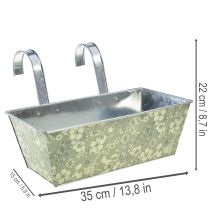 Artikel Blomlåda med konsol, balkong, metall, 35x15cm, H13cm