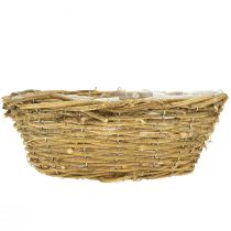 Artikel Naturlig blomskål, dekorativ skål med vinrankedesign, 31 cm, rustik, kruka