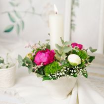 Artikel Blomkruka keramisk kruka blombägare växtkruka vit Ø19cm