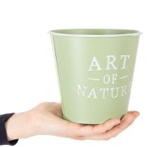 Artikel Blomkruka i zink, mintgrön, Ø15 cm, H13,5 cm