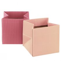 Artikel Blompåse papperspåse med folie rosa lax 10,5cm 6 st
