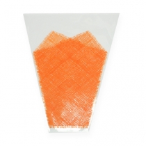 Artikel Blompåse jutemönster orange L40cm B12-30 50 st
