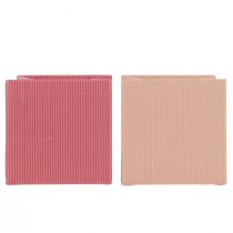 Artikel Blomkruka blompåse rosa lax 12cmx12cm 6 st