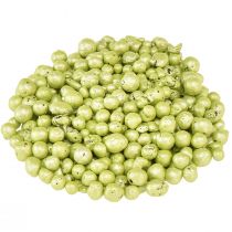 Artikel Lysande dekorativa pärlor 4mm - 8mm grön 1l