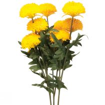 Artikel Dahlia konstgjorda dekorativa blommor Yellow Blossom L64cm 3 st