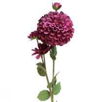 Artikel Dahlia konstgjorda blommor med lila blommor Ø10cm L80cm 2st