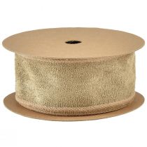 Artikel Sammetsband dekorationsband smycken band sammetsbrun B50mm L8m