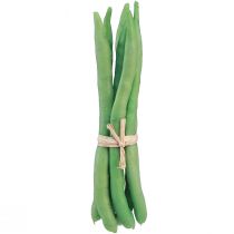 Artikel Dekorativa bönor Konstgjorda grönsaker Grön Real Touch 17cm 6 st