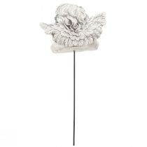 Artikel Dekorativ ängel på pinne dekorativ gravdekor gråvit H6,5cm 3 st