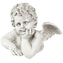 Artikel Dekorativ ängelfigur polyresin gravdekor gråvit H6cm 3 st