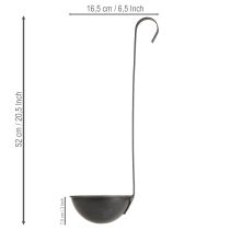 Artikel Dekorativ murslevplanter, antracit, hängande, Ø16,5 cm, 2 stycken