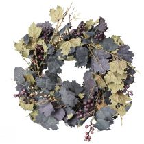Artikel Dekorativa krans vinblad och vindruvor höst krans vinstockar Ø60cm