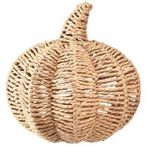 Artikel Dekorativ pumpa raffia naturlig rustik höstdekoration Ø25cm H25cm