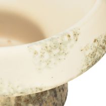 Artikel Dekorativ skål keramik med botten krämgrågrön Ø17cm 10cm