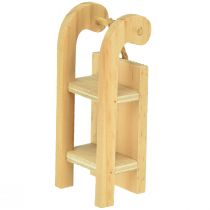 Artikel Dekorativ slädeträ för upphängning mintgrön vit 9,5cm 6st