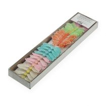 Artikel Fjäderfjärilar på tråd färgade 5,5 cm 24 st