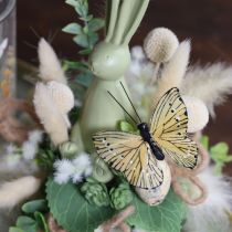 Artikel Dekorativa fjärilar på tråd för färgglada bordsdekorationer, 7 cm, 12 stycken