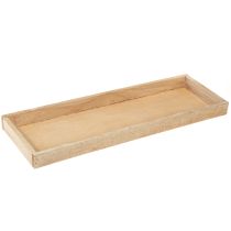 Artikel Dekorbricka avlång träbricka natur 42×14×3cm 3st