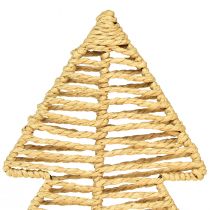 Artikel Dekorativ julgran svart naturmetall raffia 30×11,5×60cm