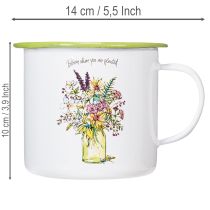 Artikel Dekorativ mugg/kruka, emaljerad, Ø11,5 cm H10 cm