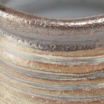 Artikel Dekorativ keramikkruka, metallic brun/grå, 10,5 x 10 cm, 2 st