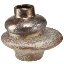 Artikel Dekorativ vas keramisk metallic-look dekorativ vas 19×18×16cm