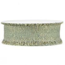 Artikel Dekorationsband fransar dekorativa band ljusgrönt guld B40mm L15m