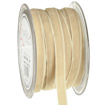 Artikel Dekorativt band sammetsband presentband sammet beige 10mm 20m