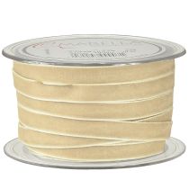 Artikel Dekorativt band sammetsband presentband sammet beige 10mm 20m