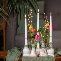 Artikel Dekorativa keramiska vaser på bricka, mångsidig heminredning, 26 cm