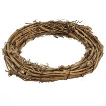 Artikel Dekorativ ring mini vinrankrans naturlig Ø15cm 6 delar DIY-dekoration